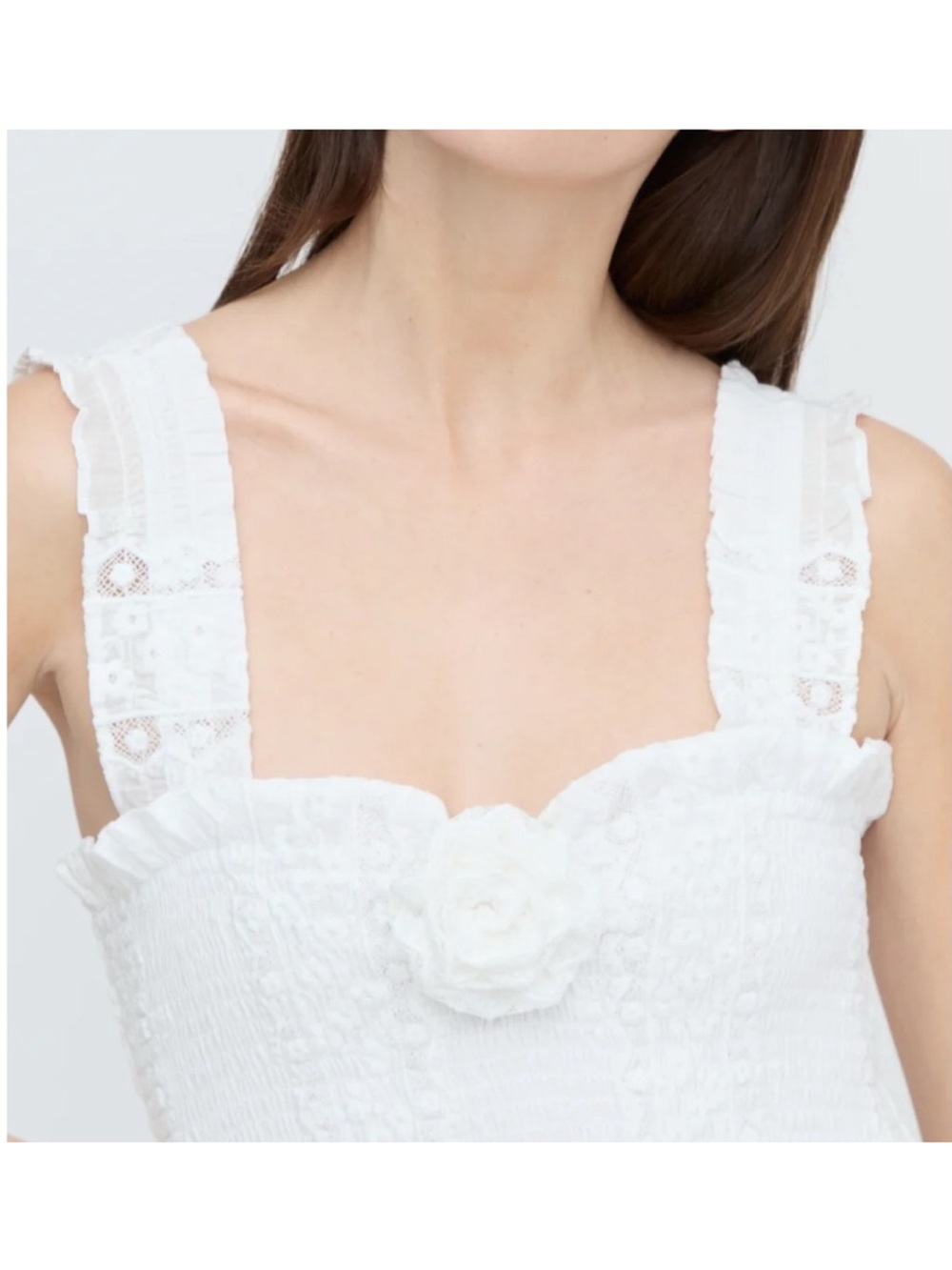 Hill House Home The Rosetta Nap Dress - White Voile Broderie Size L - Picture 6 of 10